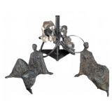 Modern Abstract Metal Sculptures, Set of 3