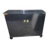Black Cabinet With Glass Top