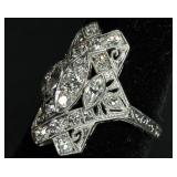 Ladies Irid Plating Ring w/ Multiple Diamonds