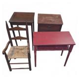 4 Mixed Wood Furniture Pieces