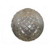 Pressed Glass Lightning Rod Globe Round Clear 4"