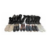 12 Pairs Boots, Clogs, Dress Shoes