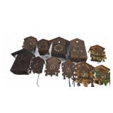 Assorted Wooden Cuckoo Clocks