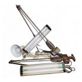 Industrial Clamp Desk Lamps, Fluorescent
