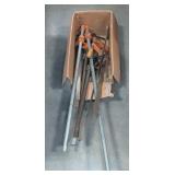 Box Lot Of Metal Pipe Clamps Assorted Sizes