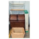 Wicker Baskets, Double Hamper, 46" Wardrobe, Rack