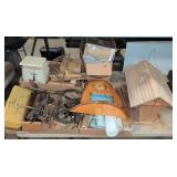 Lot: Vintage Scale, Clock, Bird Feeder, Misc