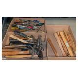 Box Lot of Hammers, Screwdrivers, and Replacement