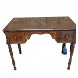 Vintage Wooden Vanity With Two Drawers