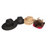 Hats Lot With Western, Fedora, Plush