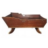 Wooden Rocking Cradle with Slotted Base