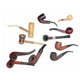 10 Mixed Vintage Smoking Pipes