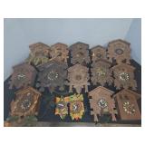 Wooden Cuckoo Clocks for Parts or Repair