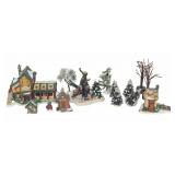 Holiday Village Buildings And Figurines Set