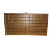 Wooden Printers Type Tray with Compartments