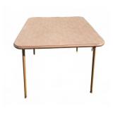 Square Folding Card Table With Metal Legs