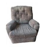 Brown Fabric Upholstered Recliner Chair
