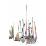 Garden Tools With Shovels Brooms Rakes