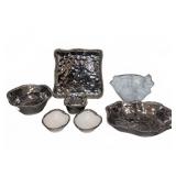 Silver-Tone Serving Bowls and Murano Art