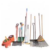Outdoor Yard Tools and Gardening Pots Group