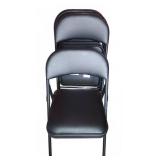 4 Cosco Black Padded Folding Chairs
