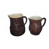 Brown Glazed Stoneware Pitchers
