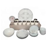 Metal Dinnerware and Mugs Set