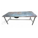 Stainless Steel Work Table With Metal Legs