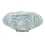 Hand Blown Art Glass Swirl Pattern Bowl