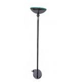 Modern Chrome and Glass Torchiere Floor Lamp