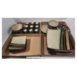 Sango Splash Pattern Stoneware Dinnerware Set
