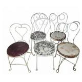 5 Metal Ice Cream Parlor Chairs