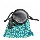 OrYANY Black Leather Round Crossbody Bag