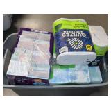Storage Bin With Tissues, Paper Towels, GLAD Bags
