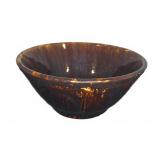 Brown Glazed Stoneware Mixing Bowl