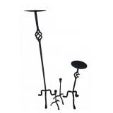 Four Wrought Iron Candle Holders