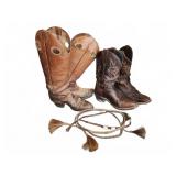 2 Pairs Western Leather Boots