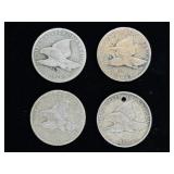(4) Flying Eagle Cent Coins