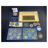 US Presidential Coins Medallions and Gold Note
