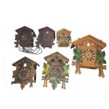6 Wooden German Cuckoo Clock Cases