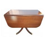 Mahogany Drop Leaf Folding Table With Drawer