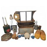 Decorative Home Decor Lot With Wood Shelf
