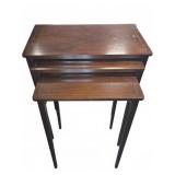 Stacking Nesting Wooden Side Tables Set