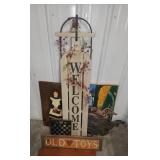 Decorative Home Decor Lot With Signs And Art