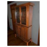 Wood and Glass China Cabinet Hutch
