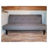 Gray Tufted Convertible Futon Sofa Bed