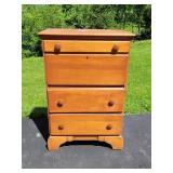 Wooden Drop Front Secretary Desk With Drawers