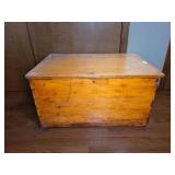 Large Wooden Blanket Chest With Dovetail Joints