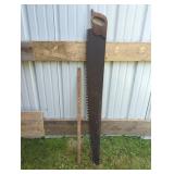 One-Man Crosscut Saw & Advertising Yard Stick