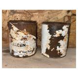 B&B Model A Green Paint Cans with Original Labels
